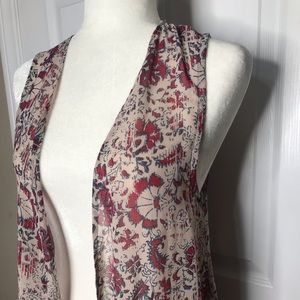 Floral Printed Summer Vest Festival Ready sz XS